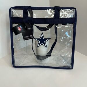 NFL DALLAS COWBOYS CLEAR STADIUM APPROVED TOTE BAG NWT